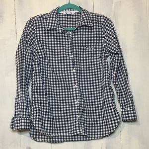 Black & White Checkered Button Down